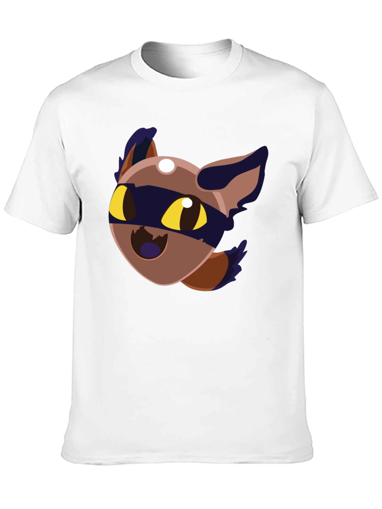 Cartoon Raccoon Graphic Black T-Shirt
