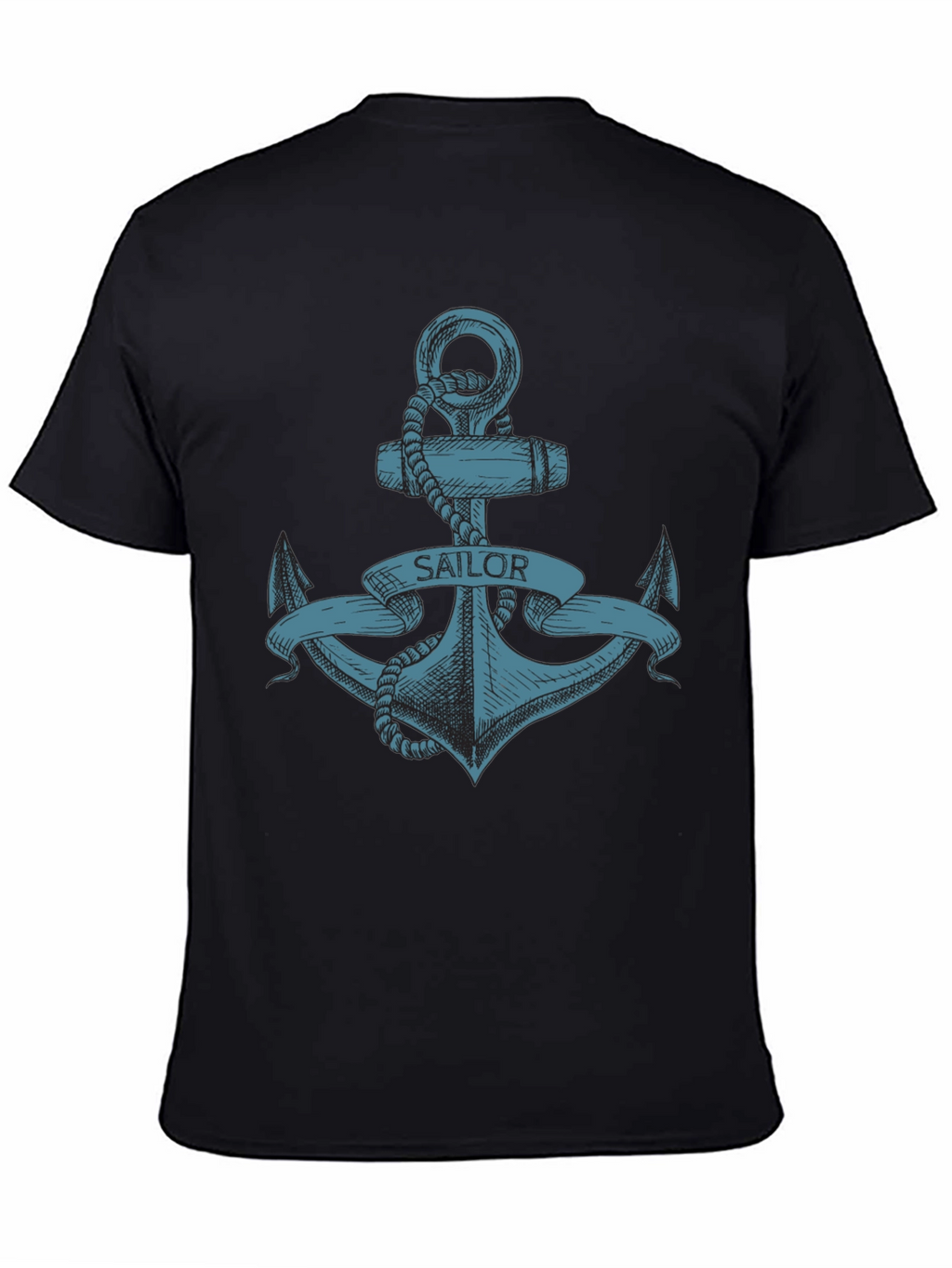Sailor Anchor Graphic T-Shirt - Black