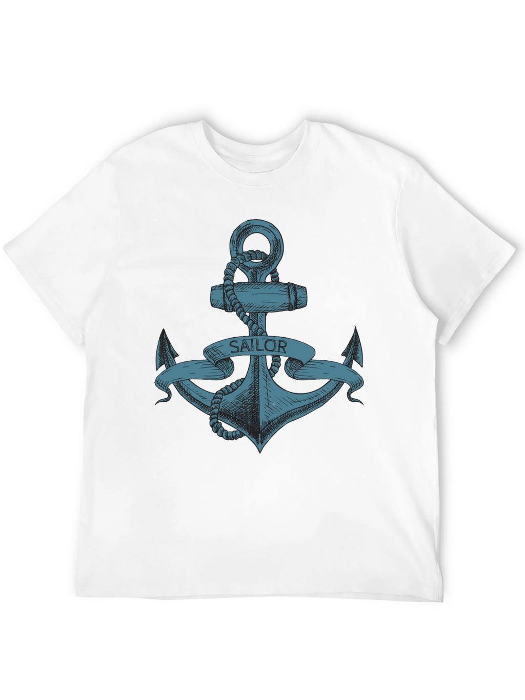 Sailor Anchor Graphic T-Shirt - Black