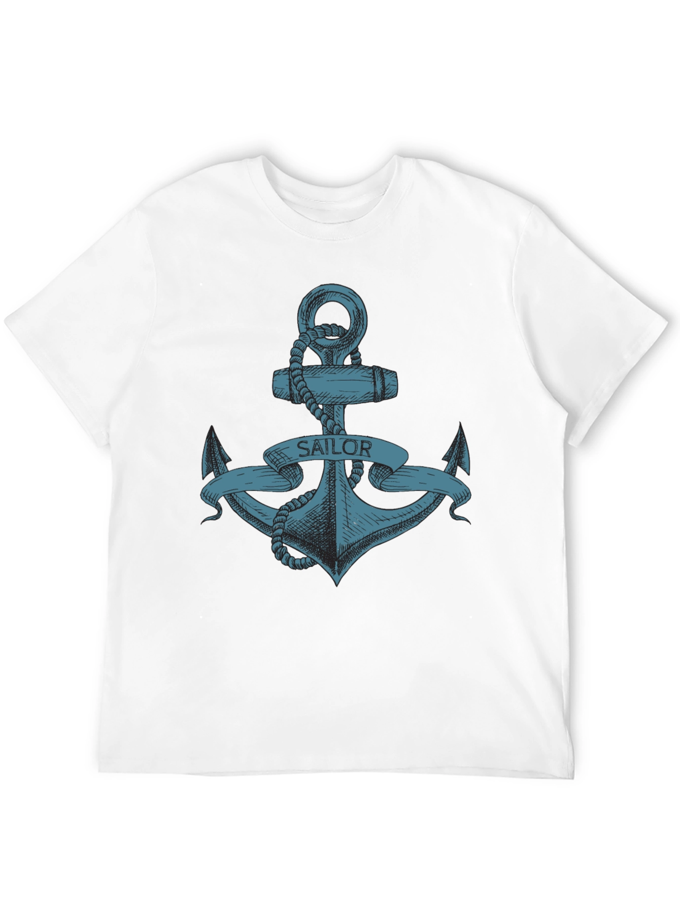 Sailor Anchor Graphic T-Shirt - Black