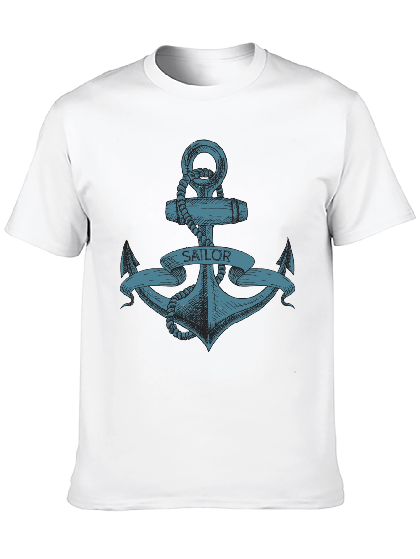 Sailor Anchor Graphic T-Shirt - Black