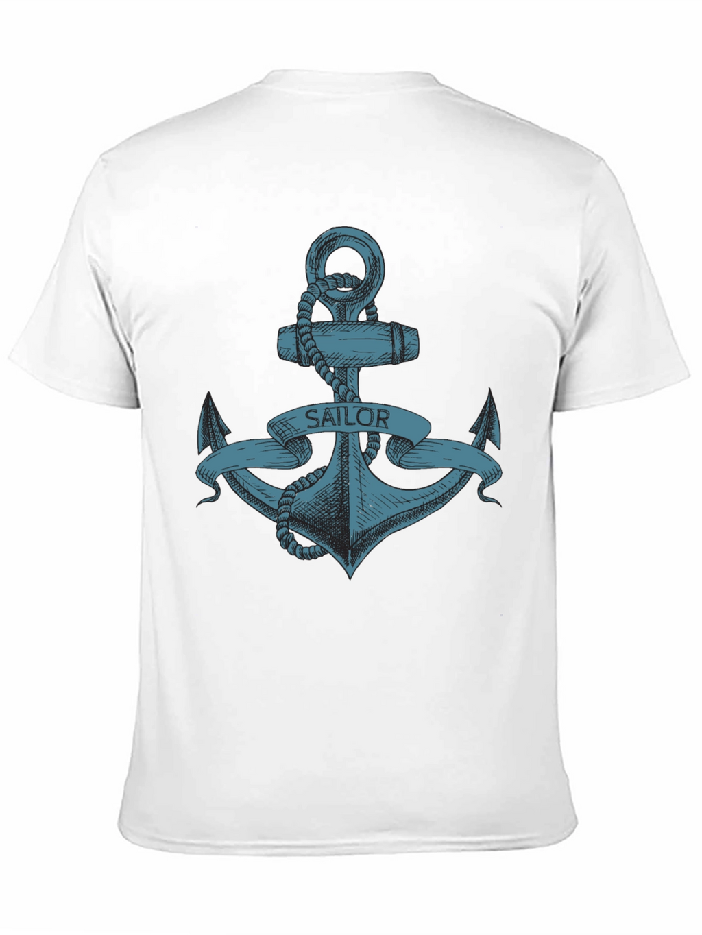 Sailor Anchor Graphic T-Shirt - Black