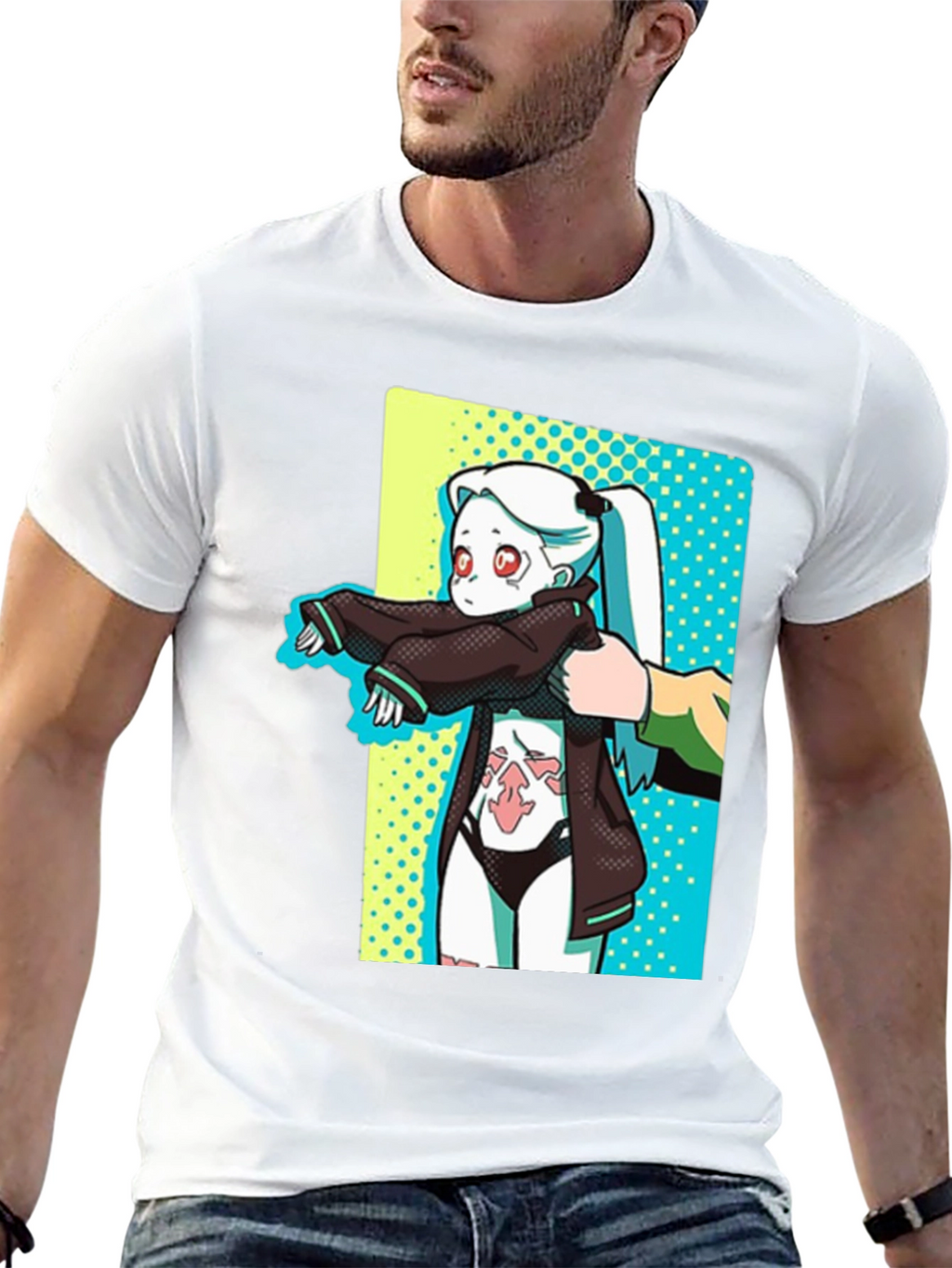 Anime Graphic T-Shirt - Cyberpunk Style