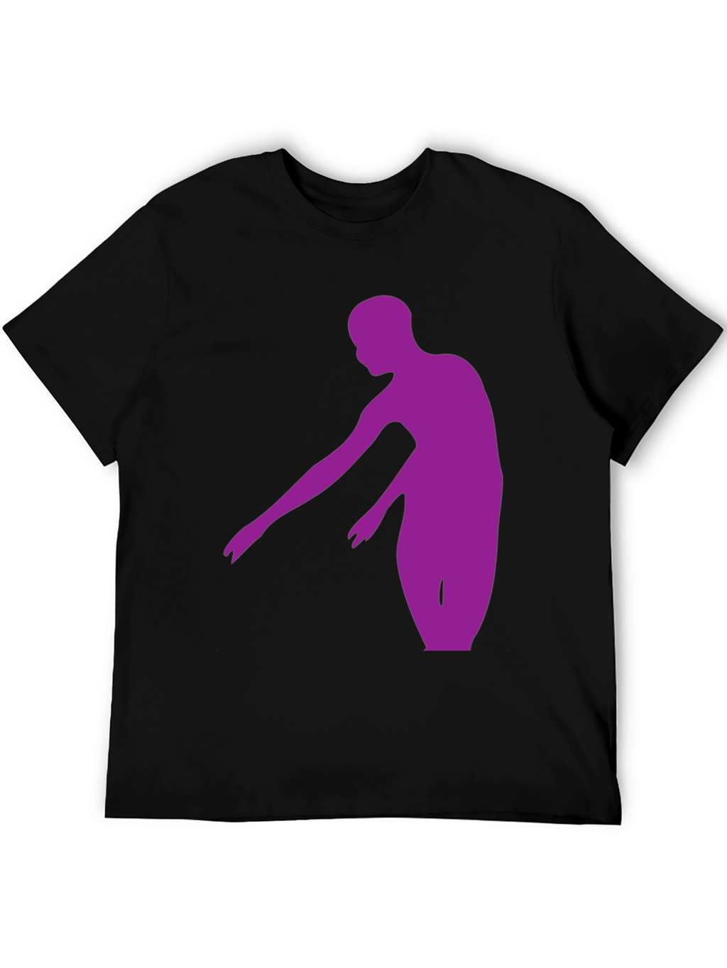 Purple Dancer Graphic Tee - Stylish Mens Black T-Shirt
