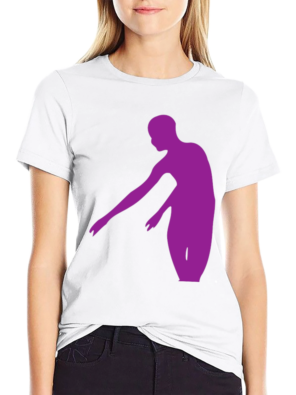 Purple Dancer Graphic Tee - Stylish Mens Black T-Shirt