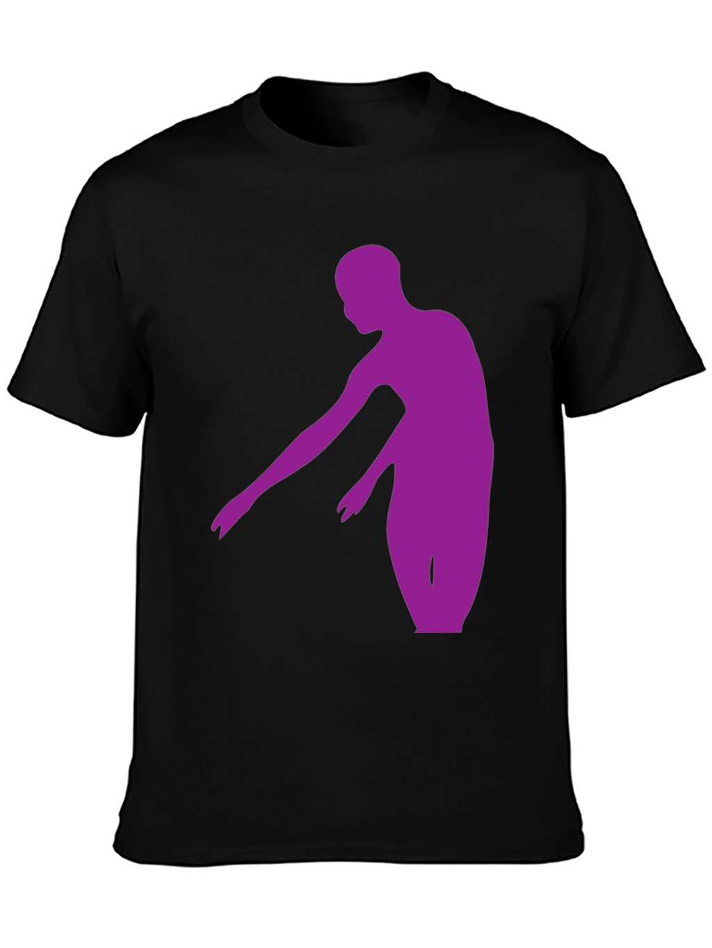Purple Dancer Graphic Tee - Stylish Mens Black T-Shirt