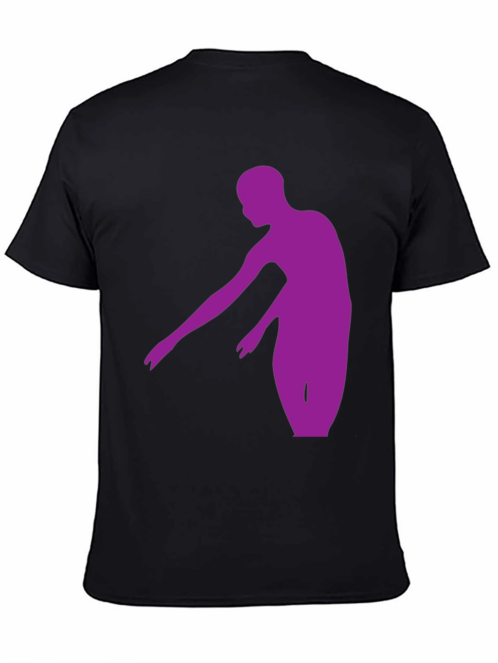 Purple Dancer Graphic Tee - Stylish Mens Black T-Shirt