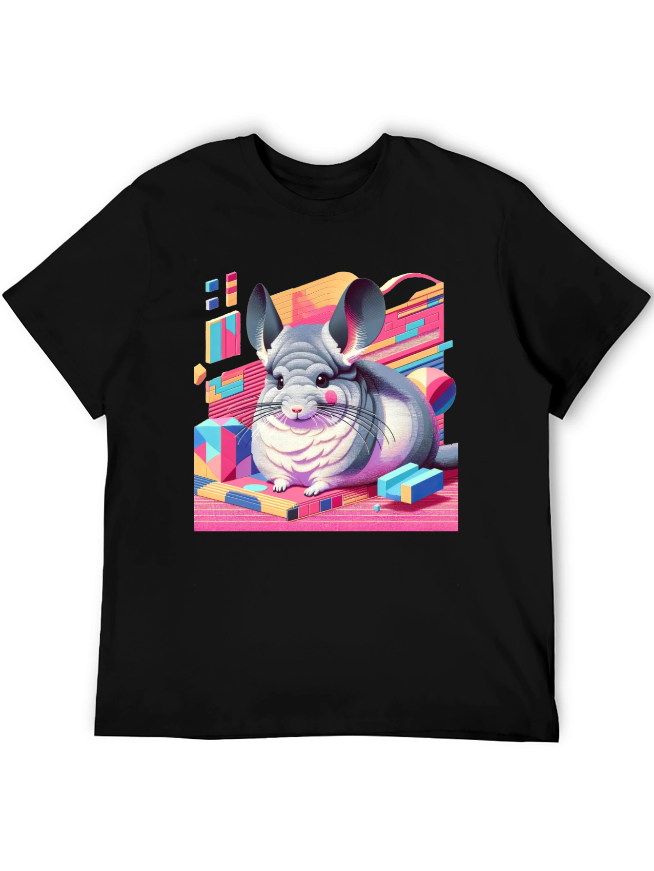 Chinchilla Graphic Tee - Retro Animal T-Shirt