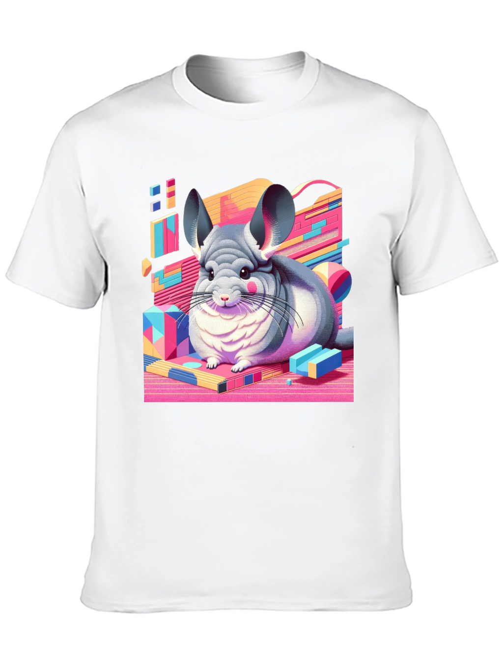 Chinchilla Graphic Tee - Retro Animal T-Shirt