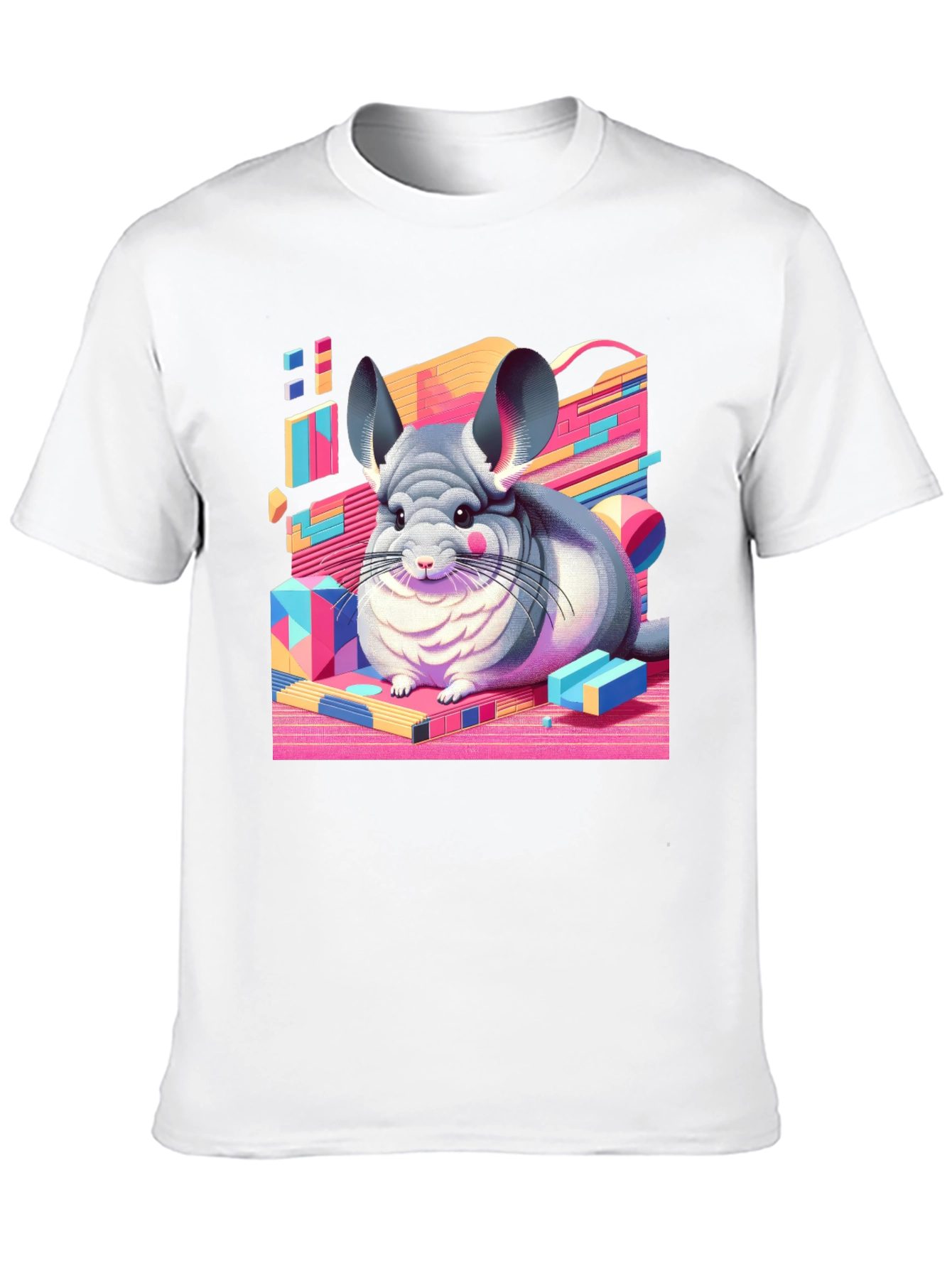 Chinchilla Graphic Tee - Retro Animal T-Shirt