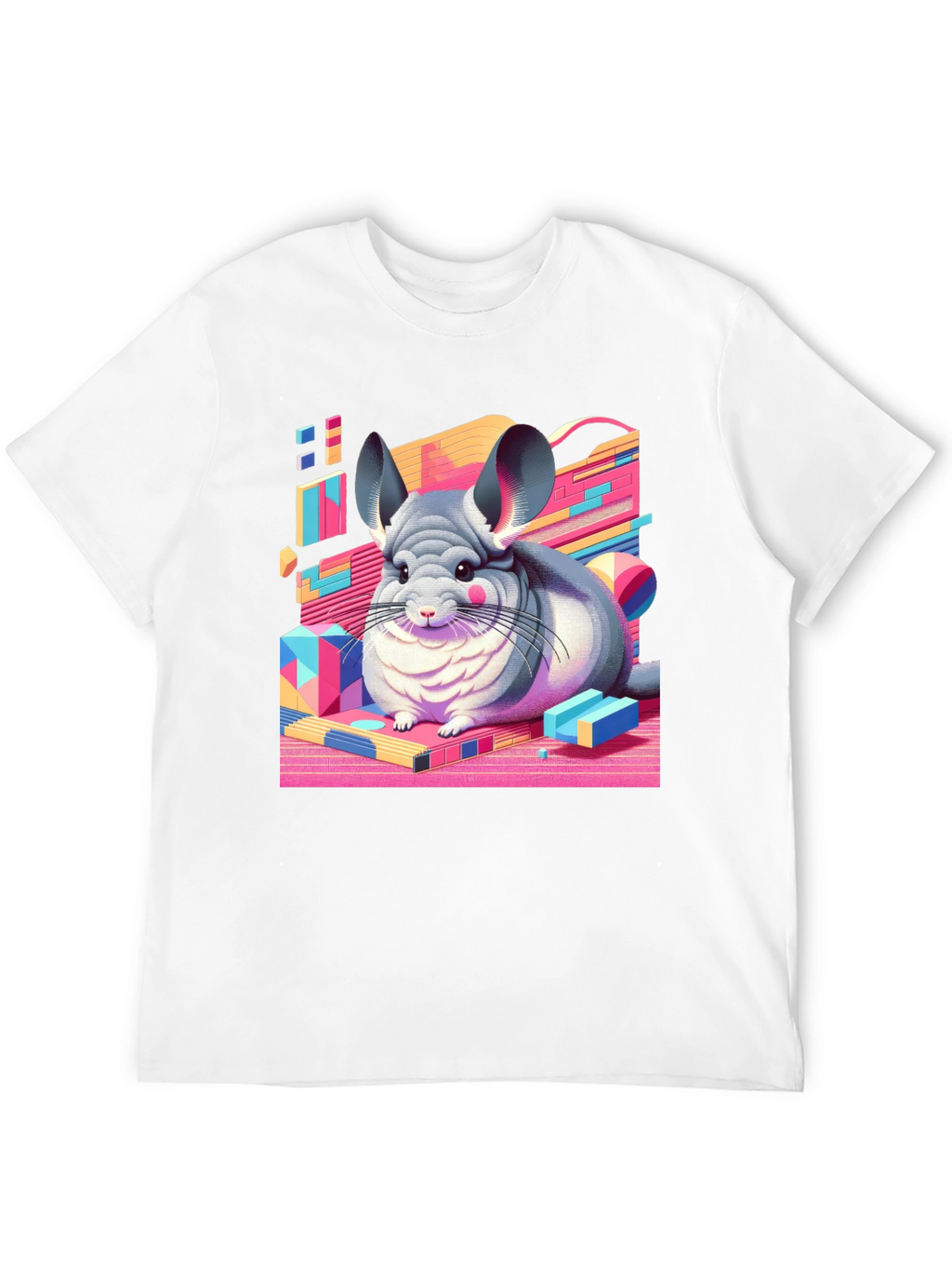 Chinchilla Graphic Tee - Retro Animal T-Shirt