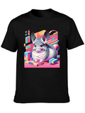 Chinchilla Graphic Tee - Retro Animal T-Shirt
