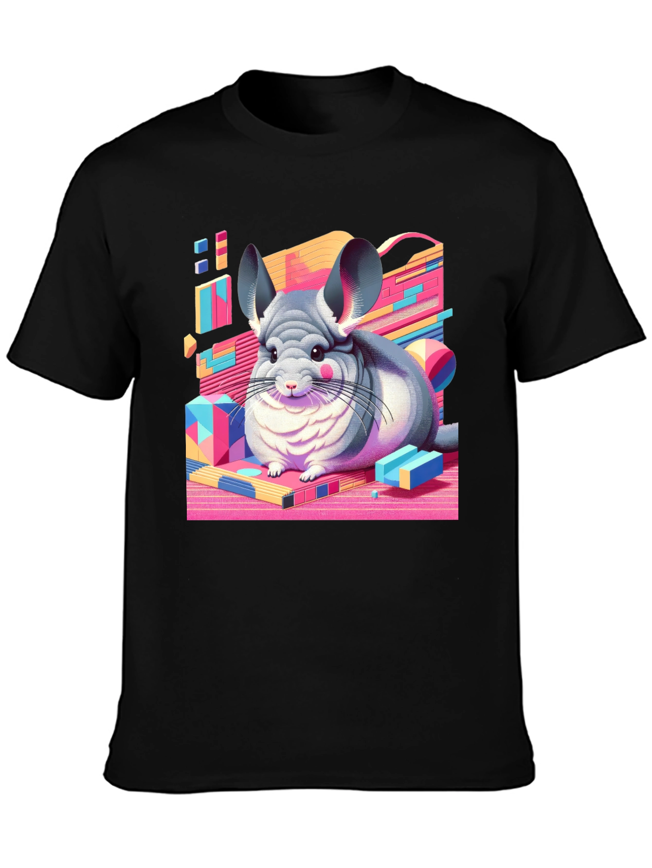 Chinchilla Graphic Tee - Retro Animal T-Shirt