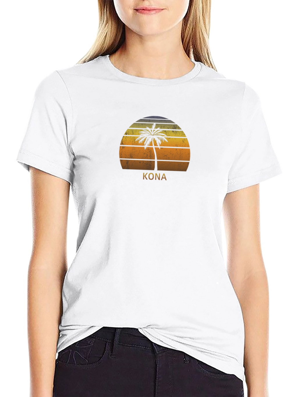 Kona Palm Tree Sunset T-Shirt - Island Vibes
