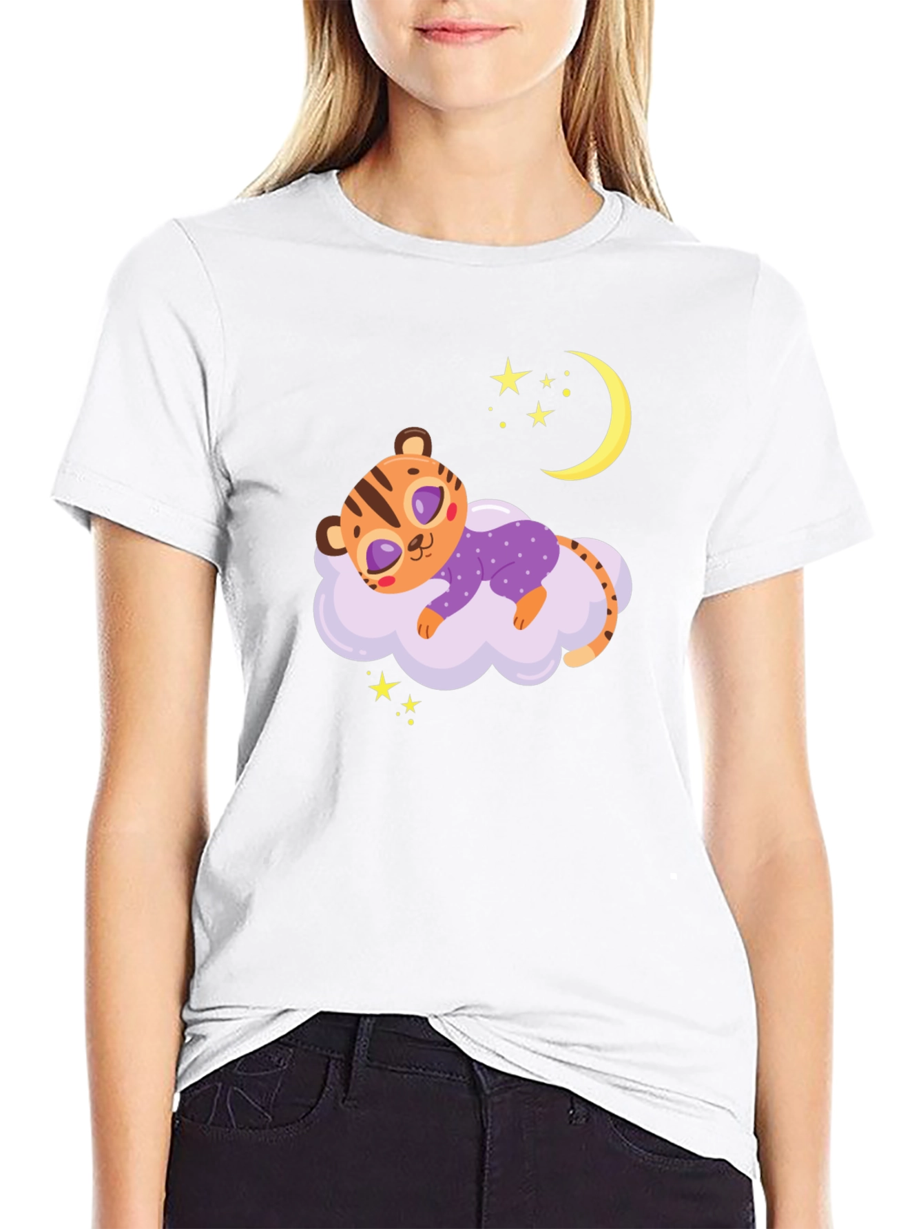 Cute Sleeping Tiger Tee