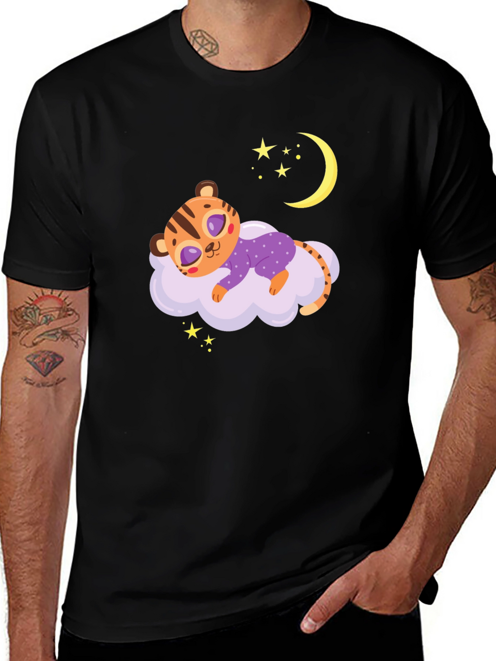 Cute Sleeping Tiger Tee