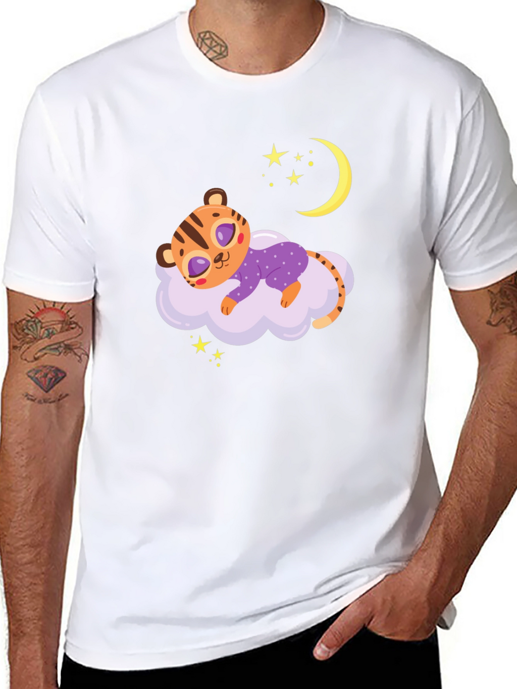 Cute Sleeping Tiger Tee