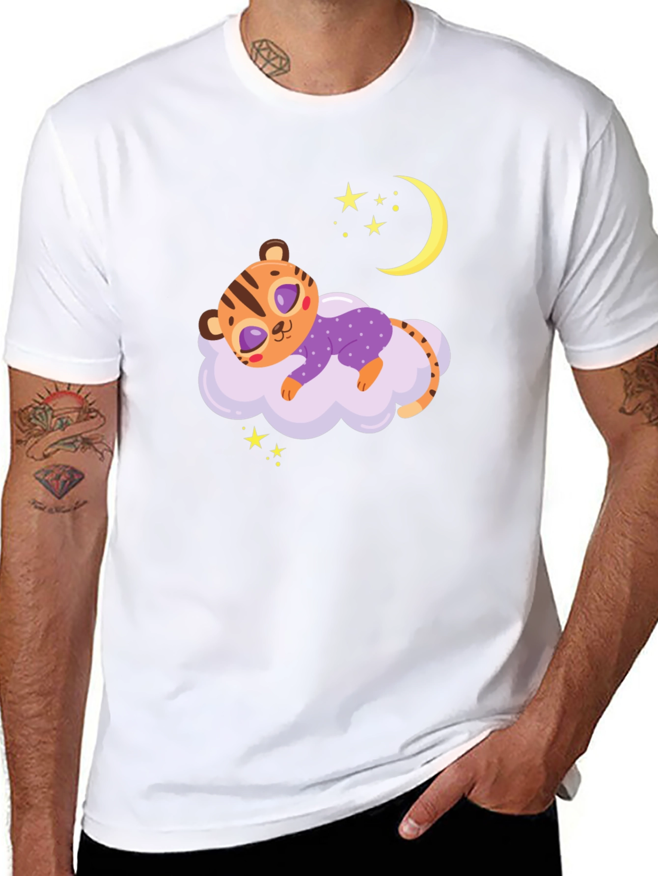 Cute Sleeping Tiger Tee
