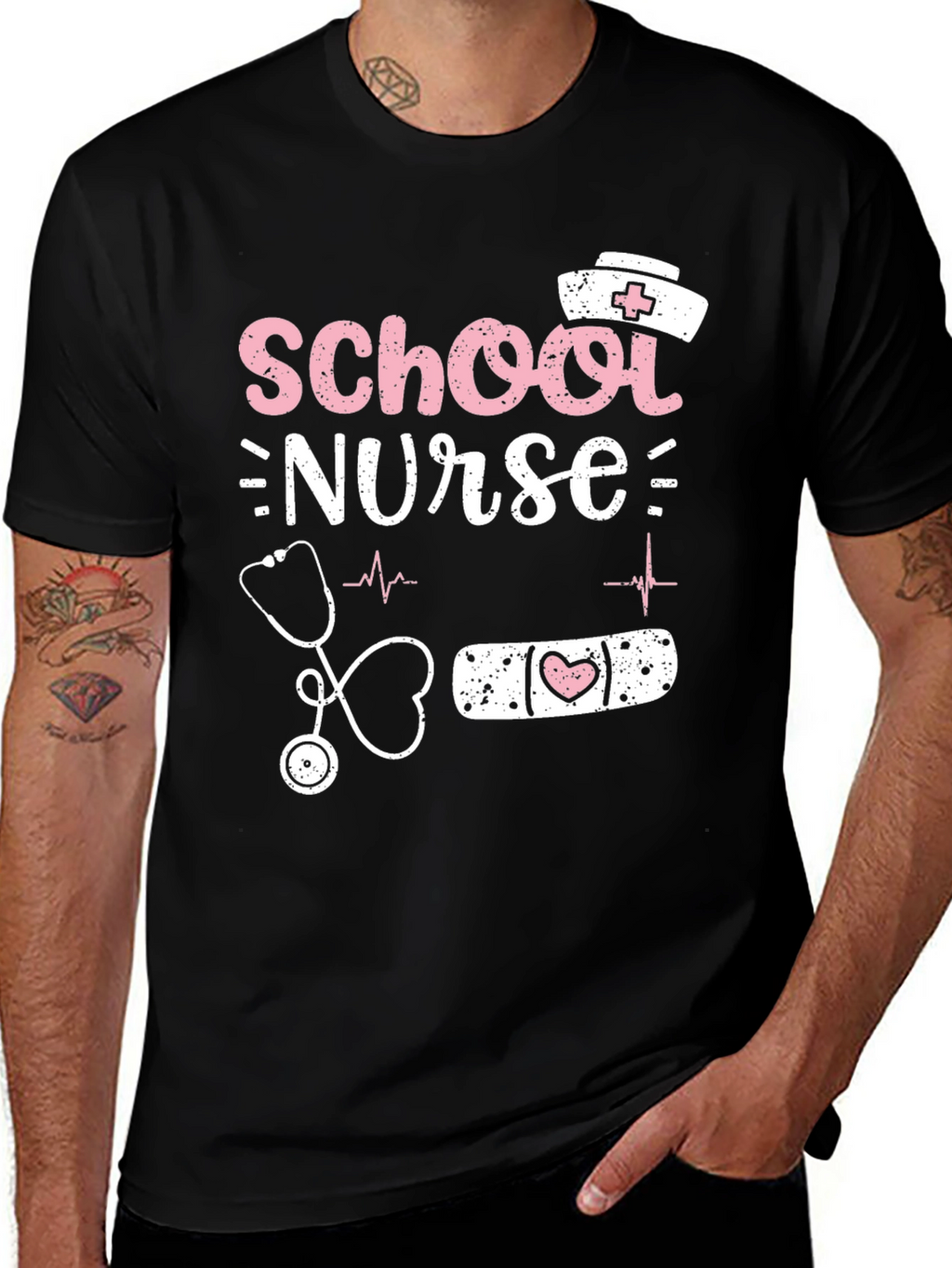 School Nurse Graphic Tee - Heartfelt Design