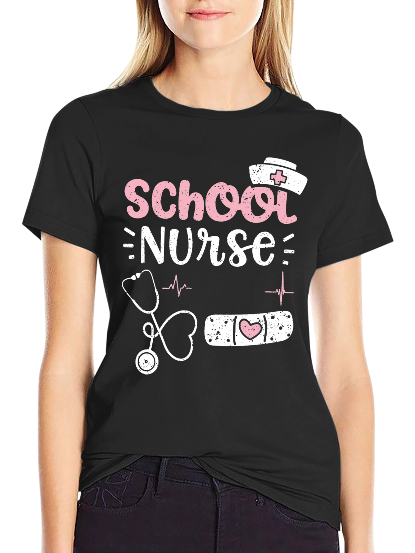 School Nurse Graphic Tee - Heartfelt Design
