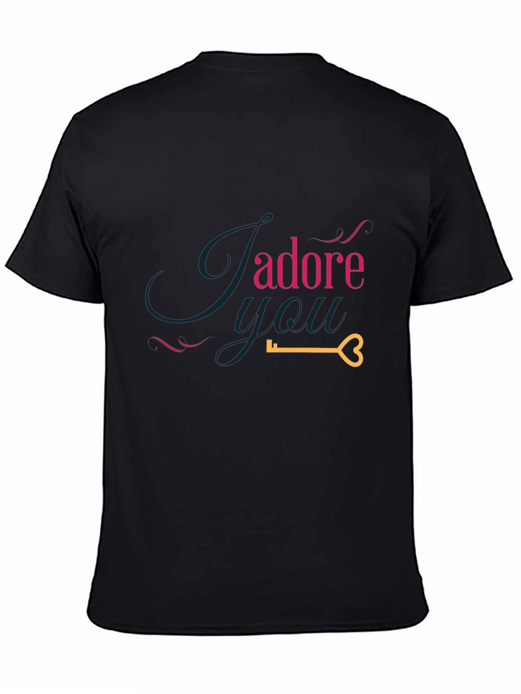 Jadore You Graphic Tee - Romantic Heart Key