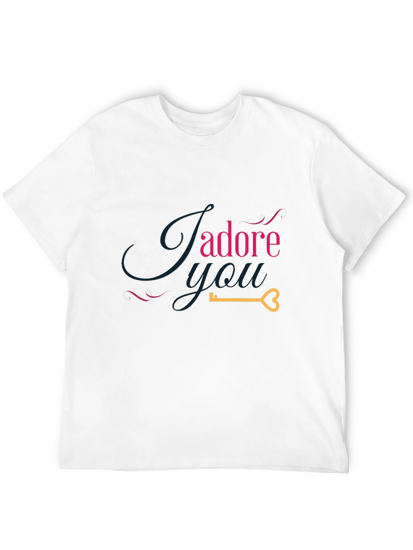 Jadore You Graphic Tee - Romantic Heart Key