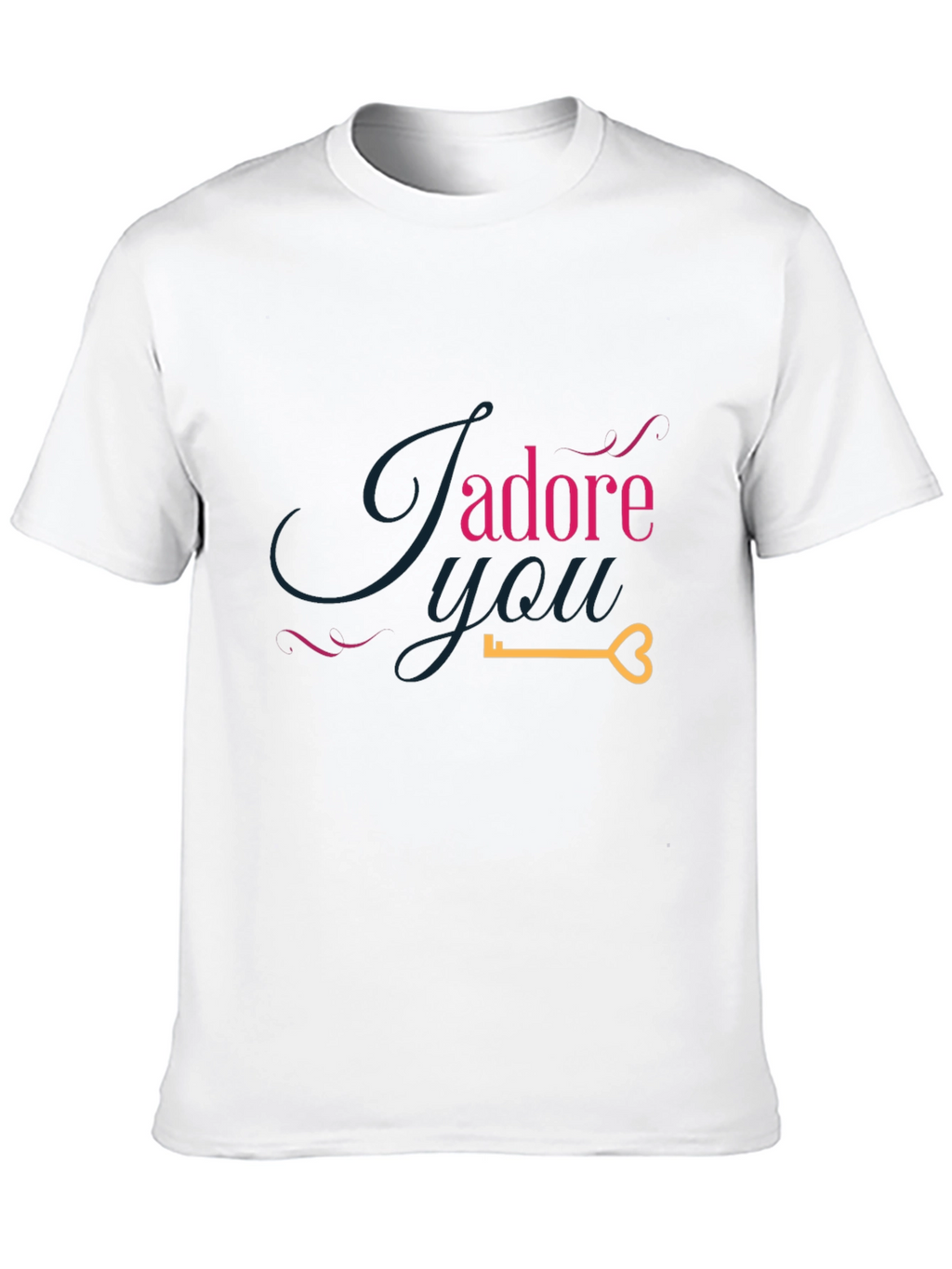 Jadore You Graphic Tee - Romantic Heart Key
