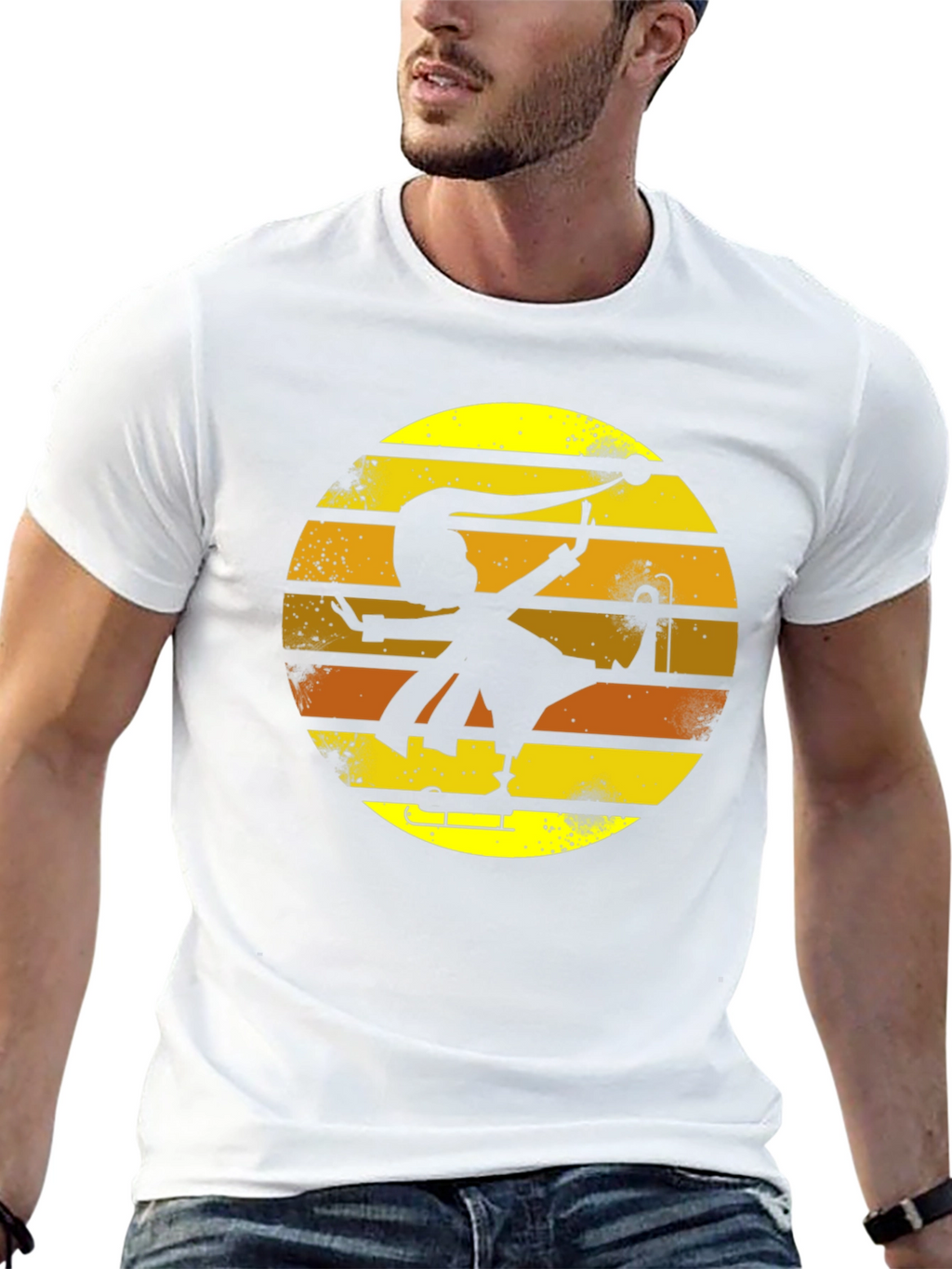 Retro Jester Silhouette Graphic Tee