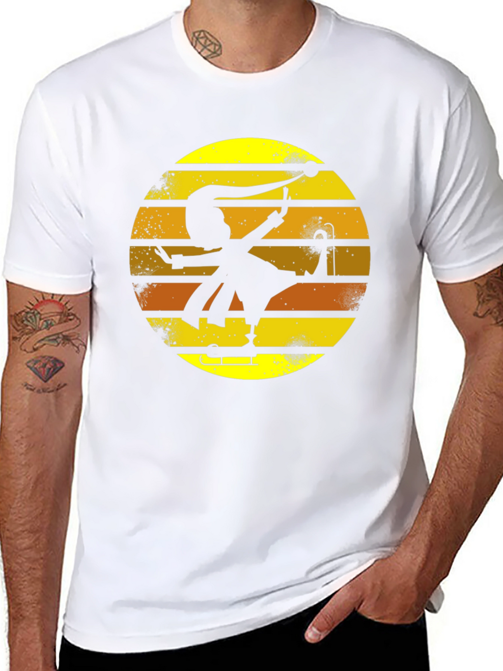 Retro Jester Silhouette Graphic Tee