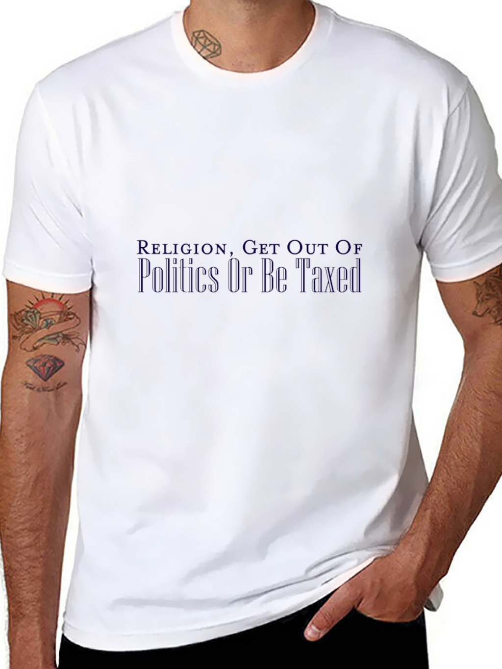Religion Get Out of Politics Graphic T-Shirt