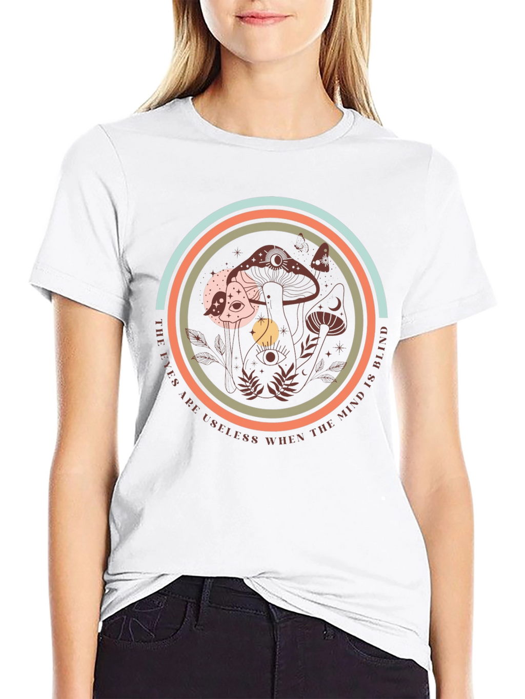 Mystic Mushroom Graphic Tee - Soft Black T-Shirt