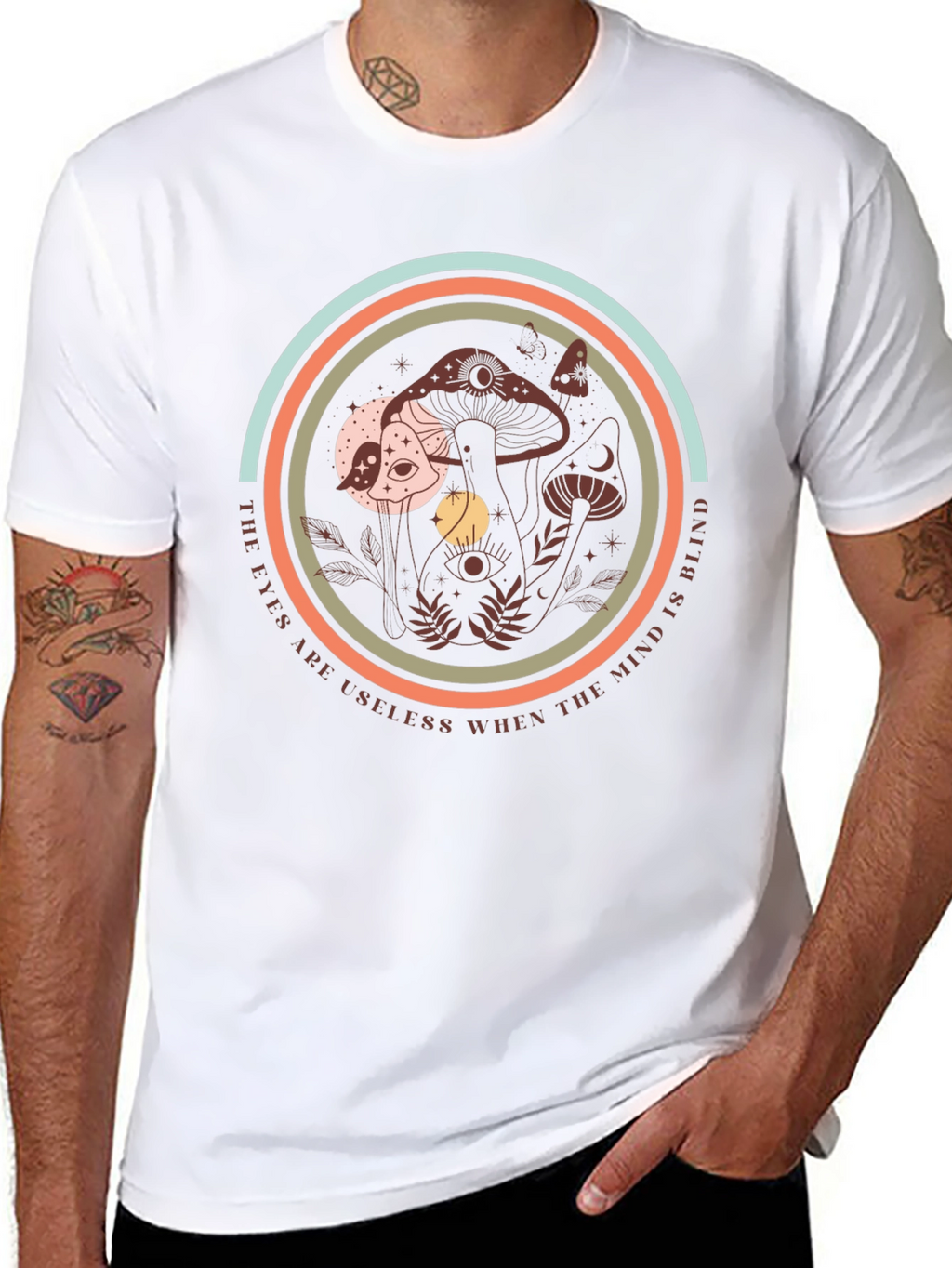 Mystic Mushroom Graphic Tee - Soft Black T-Shirt