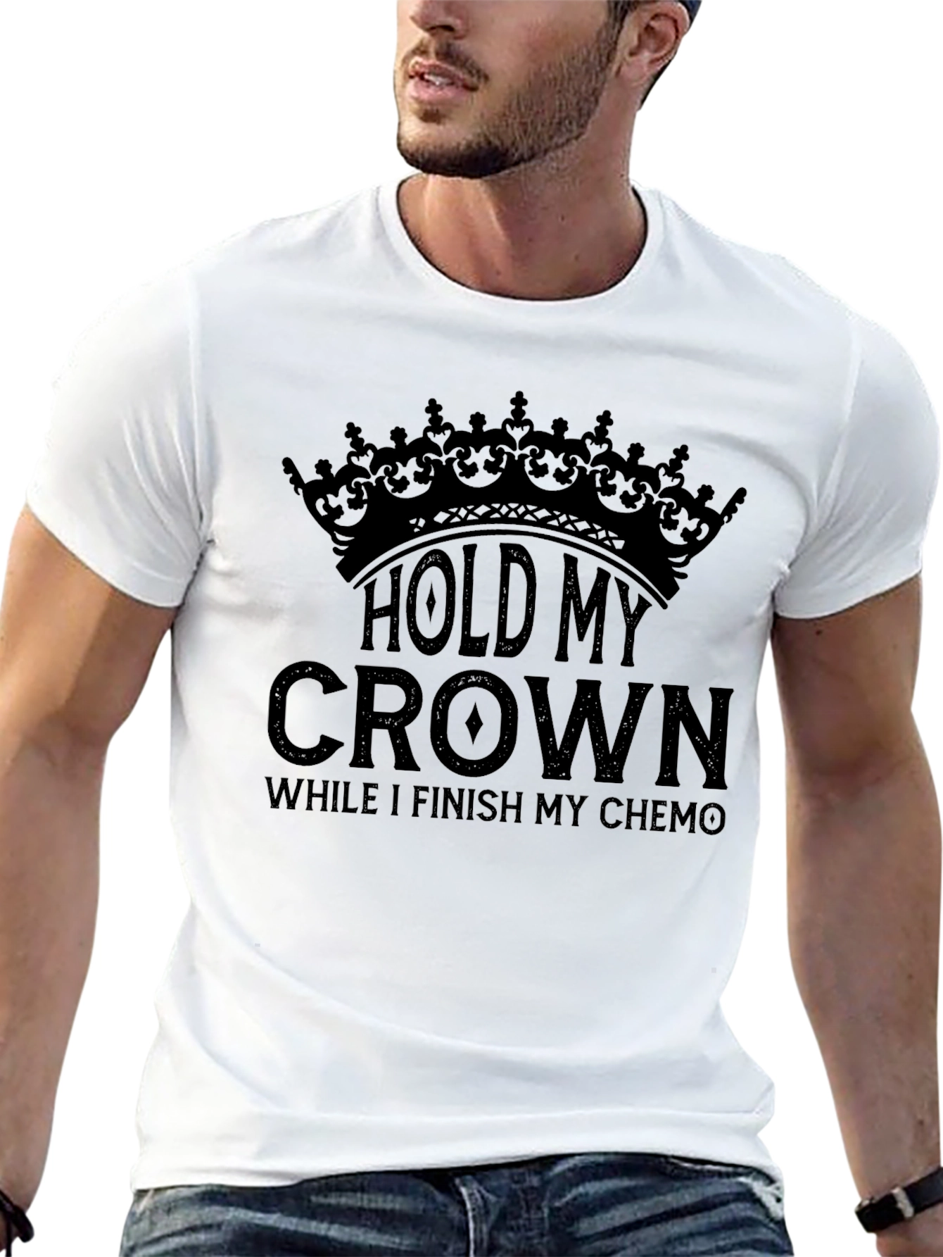 Hold My Crown Chemo T-Shirt - Cancer Awareness Tee