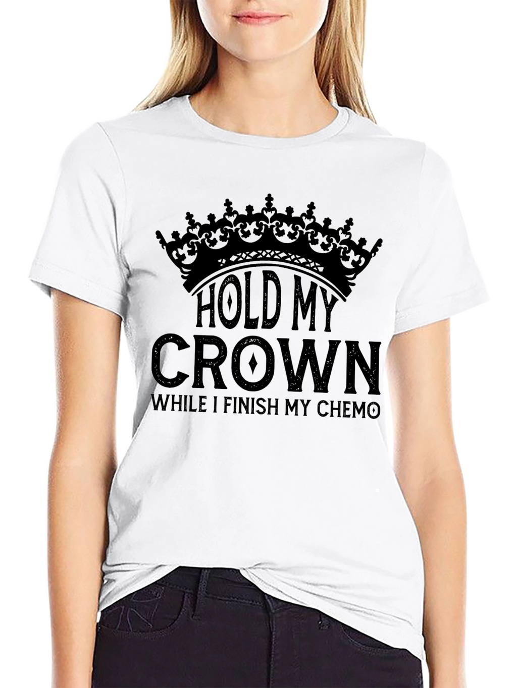 Hold My Crown Chemo T-Shirt - Cancer Awareness Tee