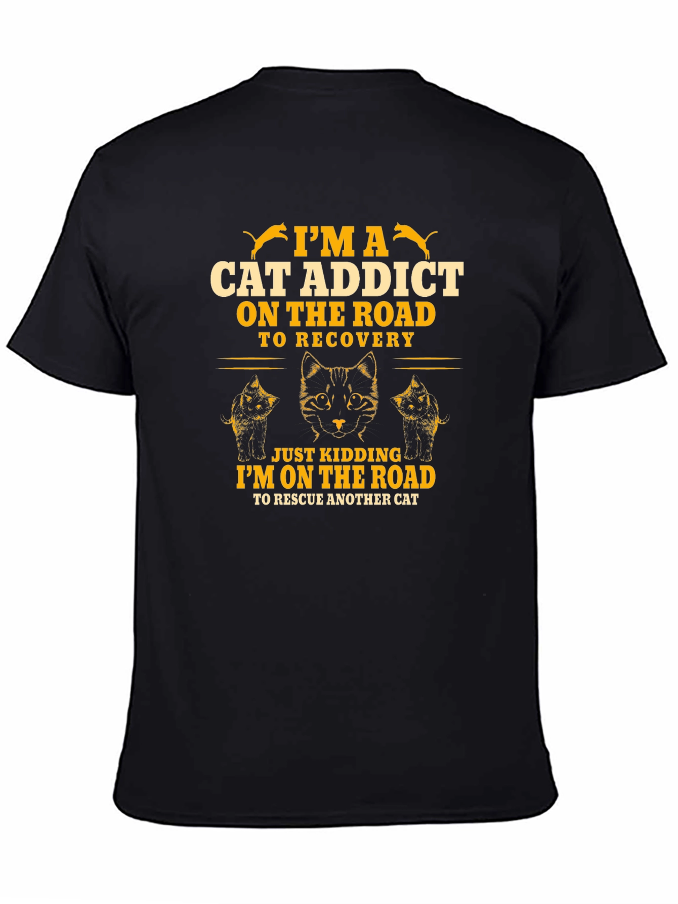 Im a Cat Addict Funny Graphic T-Shirt