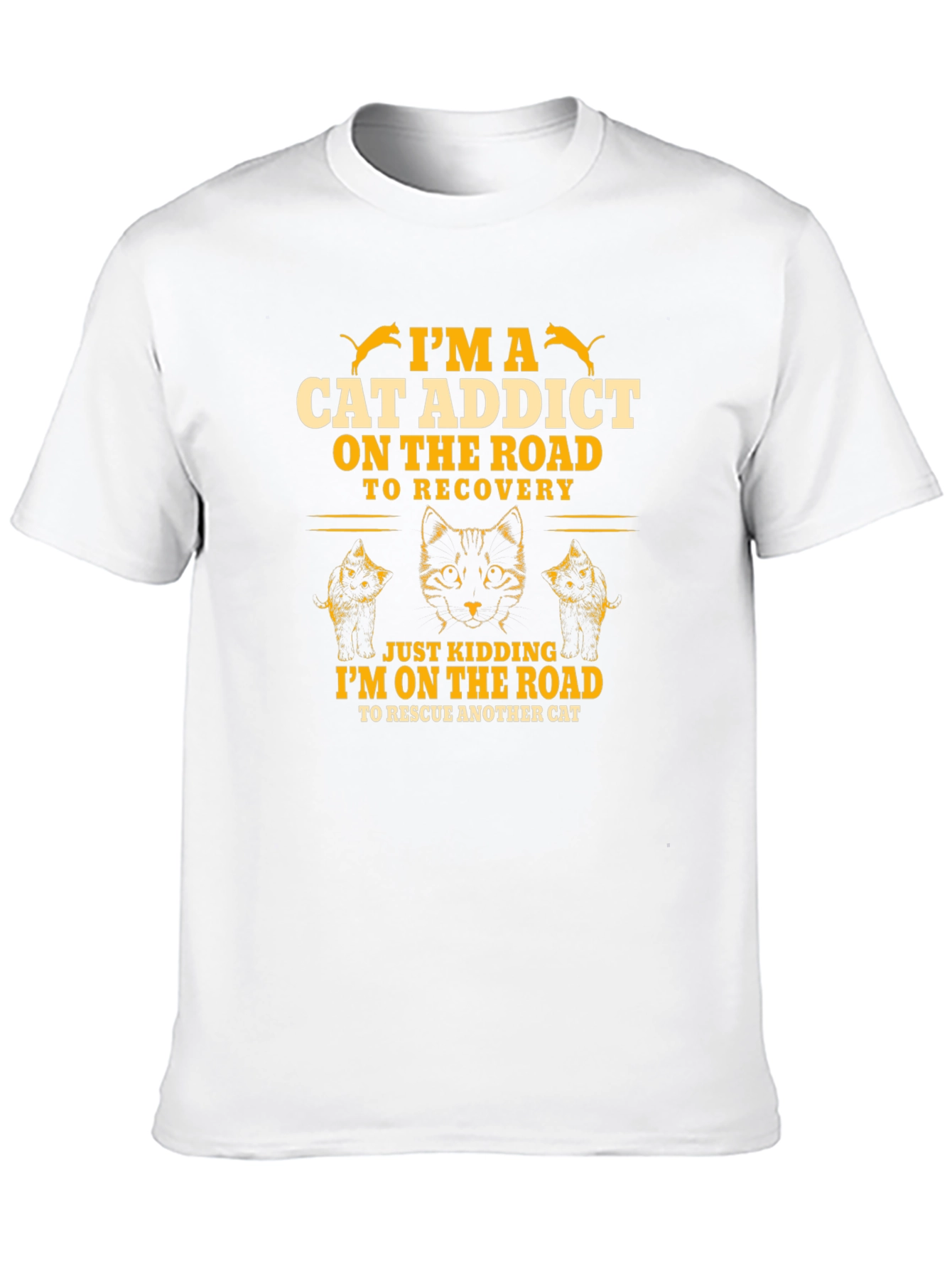 Im a Cat Addict Funny Graphic T-Shirt