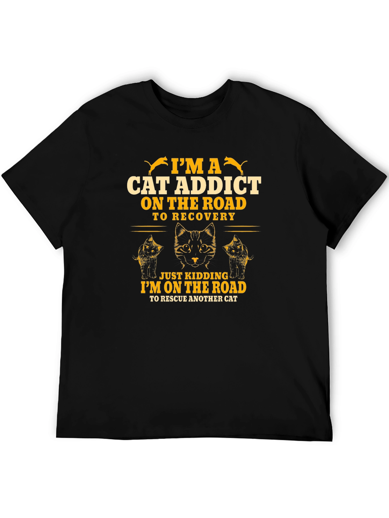 Im a Cat Addict Funny Graphic T-Shirt
