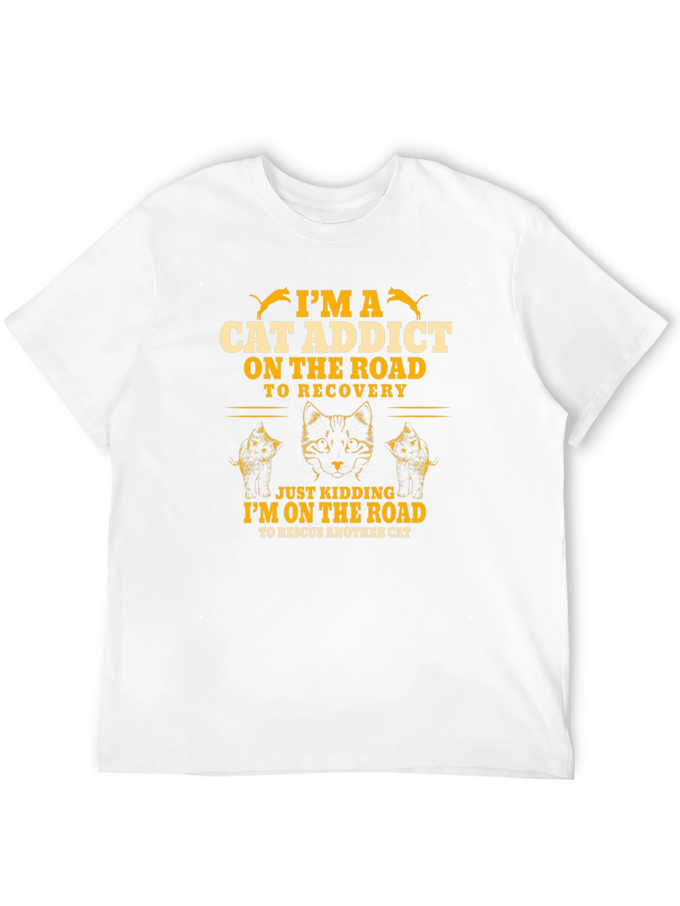 Im a Cat Addict Funny Graphic T-Shirt