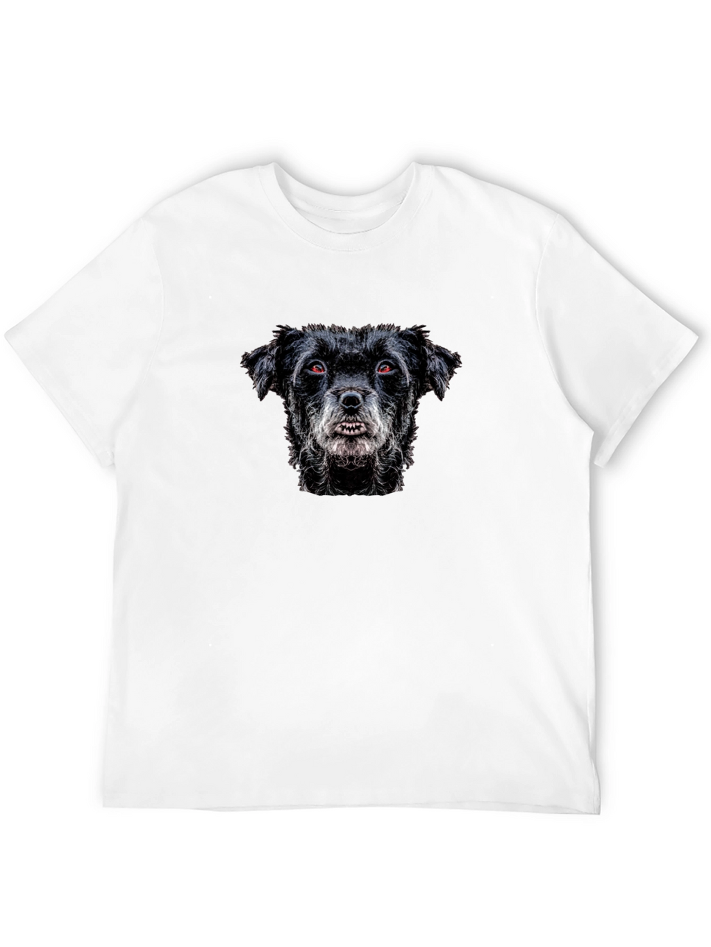 Black T-Shirt with Dog Graphic