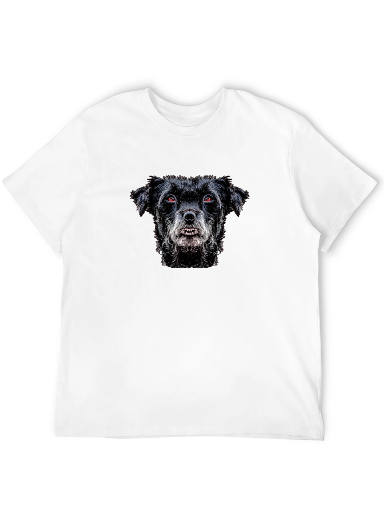 Black T-Shirt with Dog Graphic