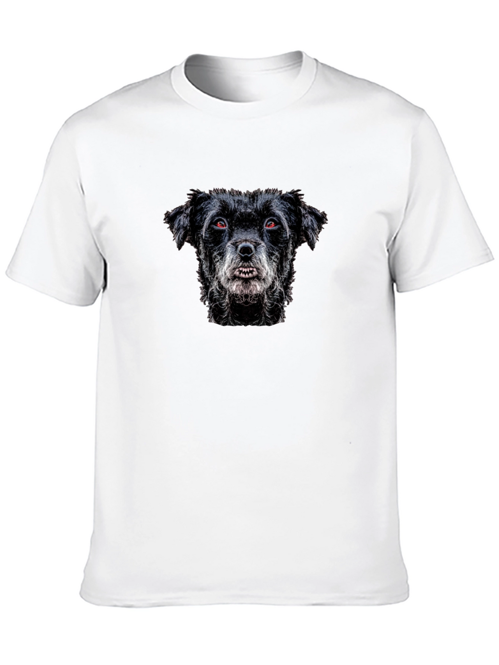 Black T-Shirt with Dog Graphic