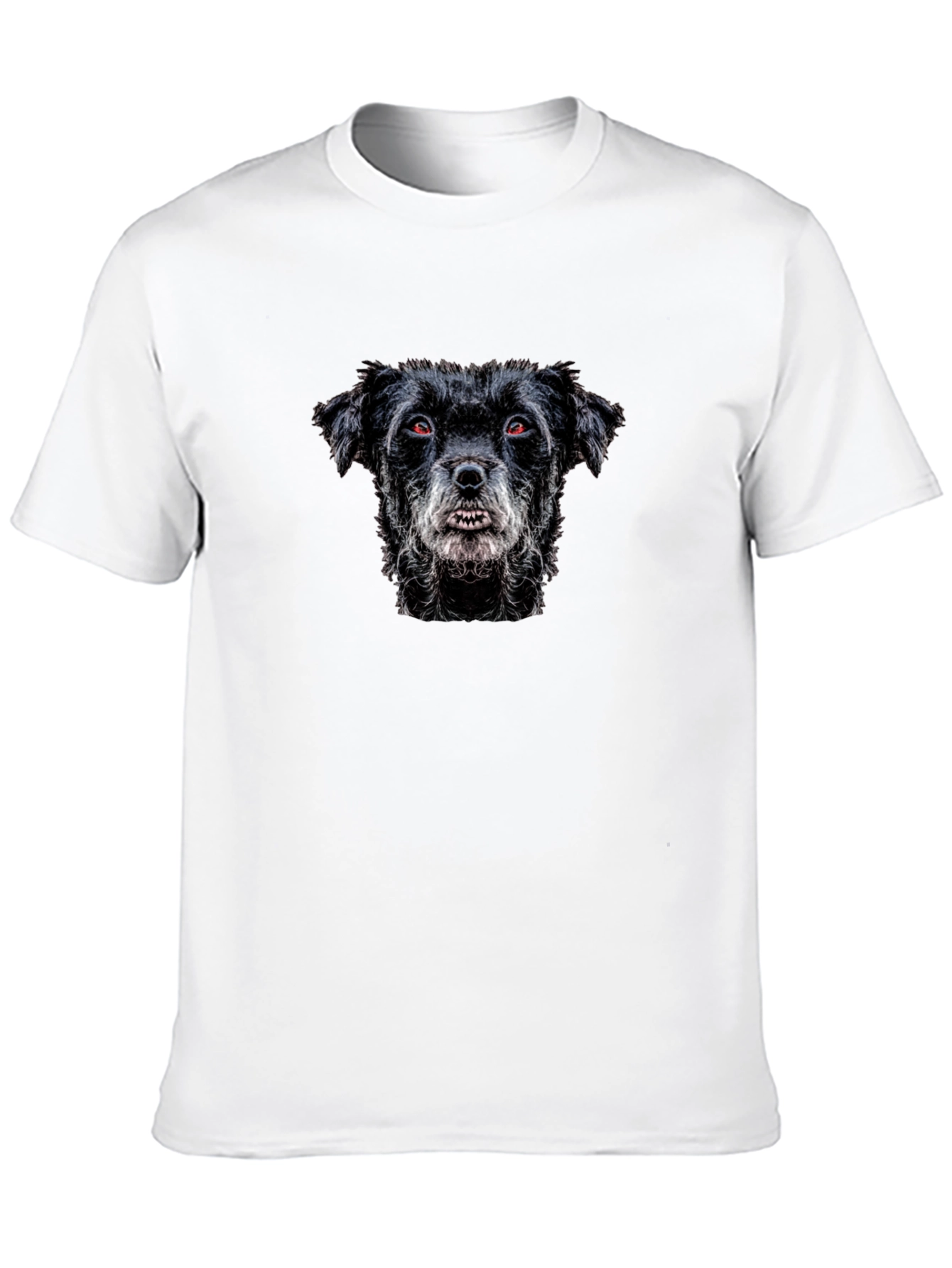 Black T-Shirt with Dog Graphic