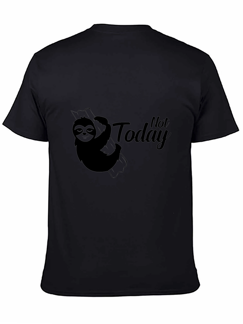 Sloth Not Today Graphic T-Shirt - Black