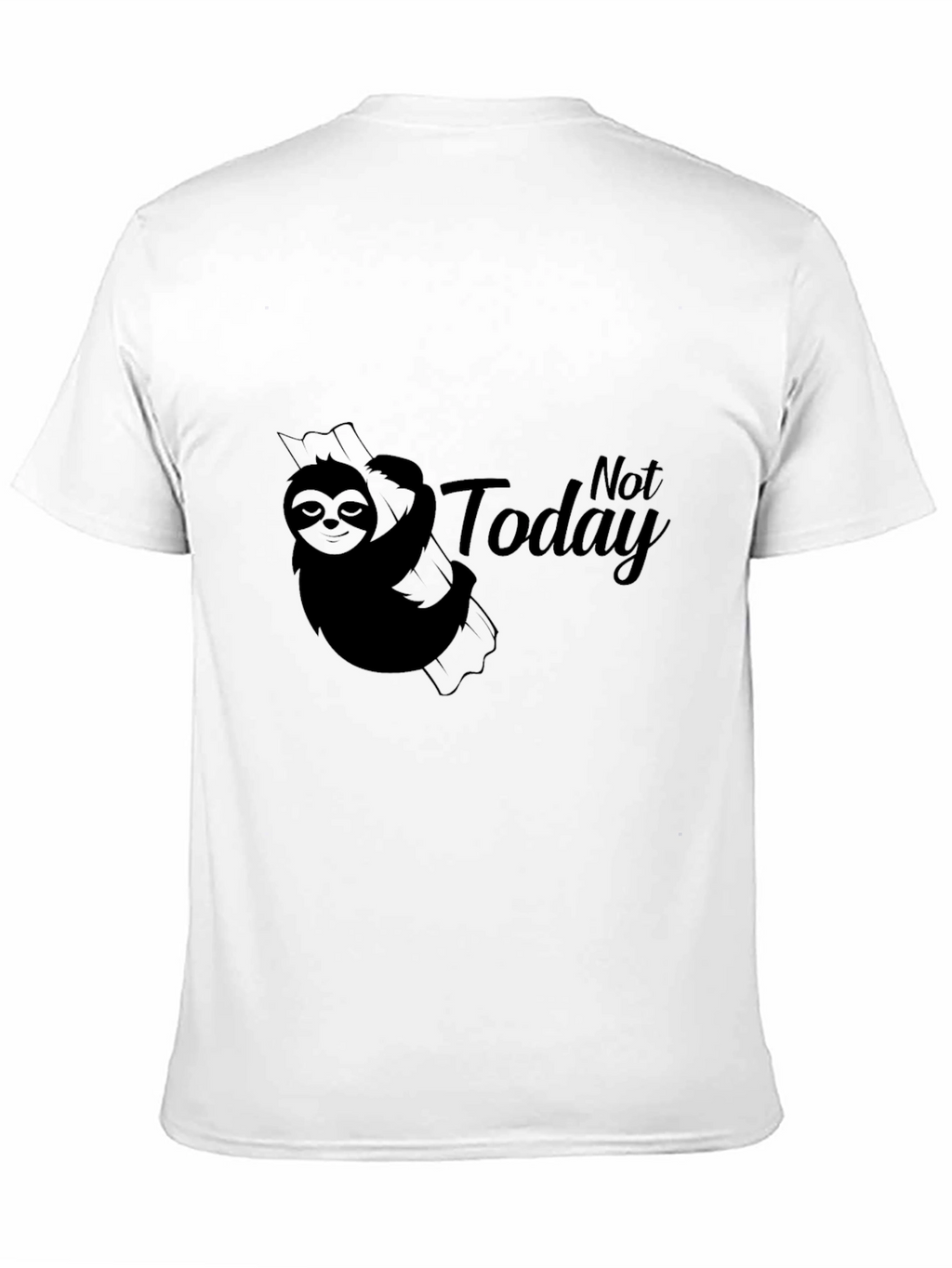 Sloth Not Today Graphic T-Shirt - Black
