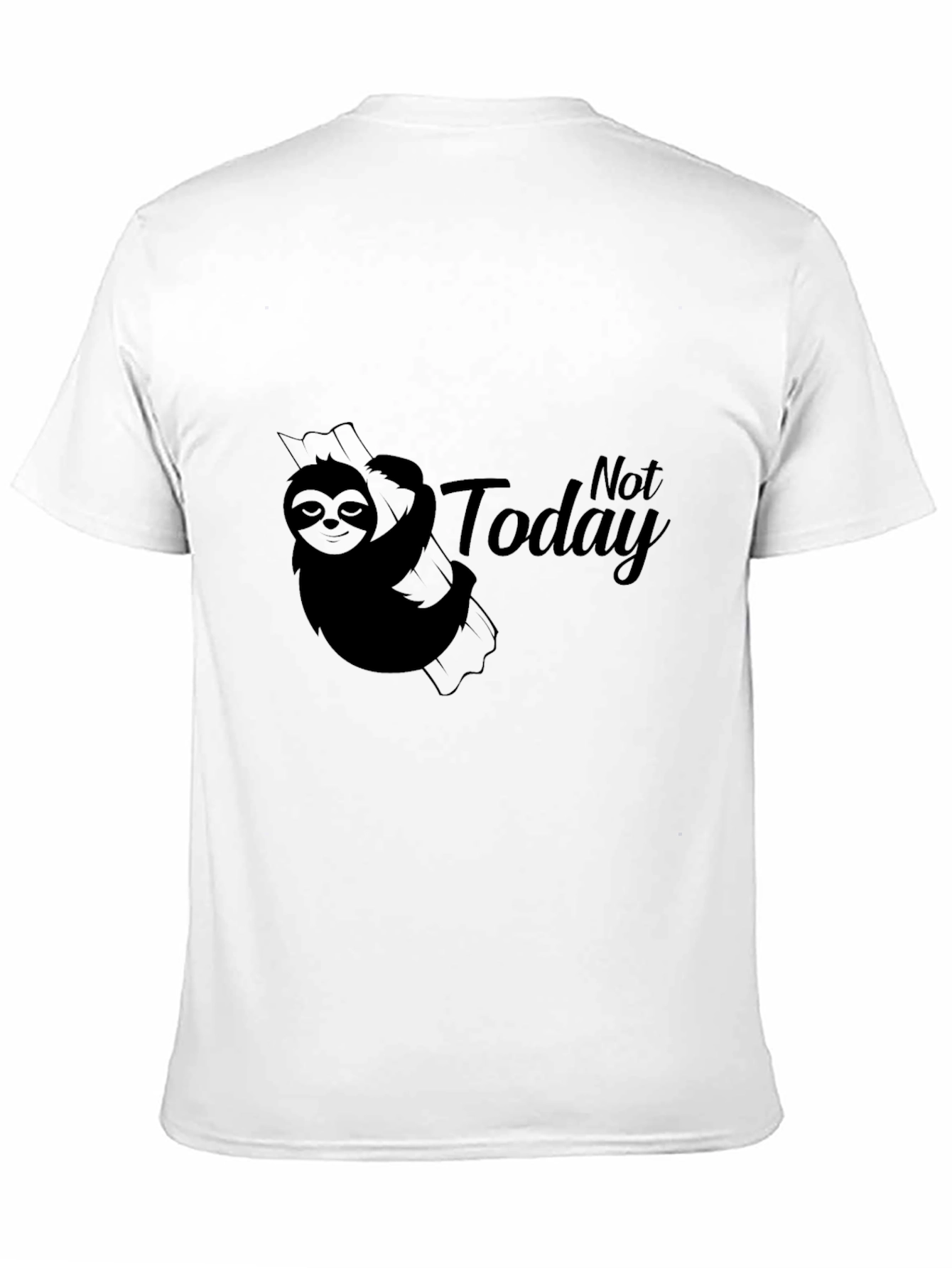 Sloth Not Today Graphic T-Shirt - Black