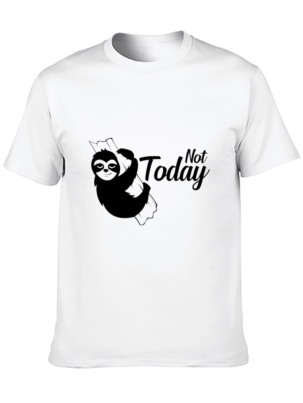Sloth Not Today Graphic T-Shirt - Black