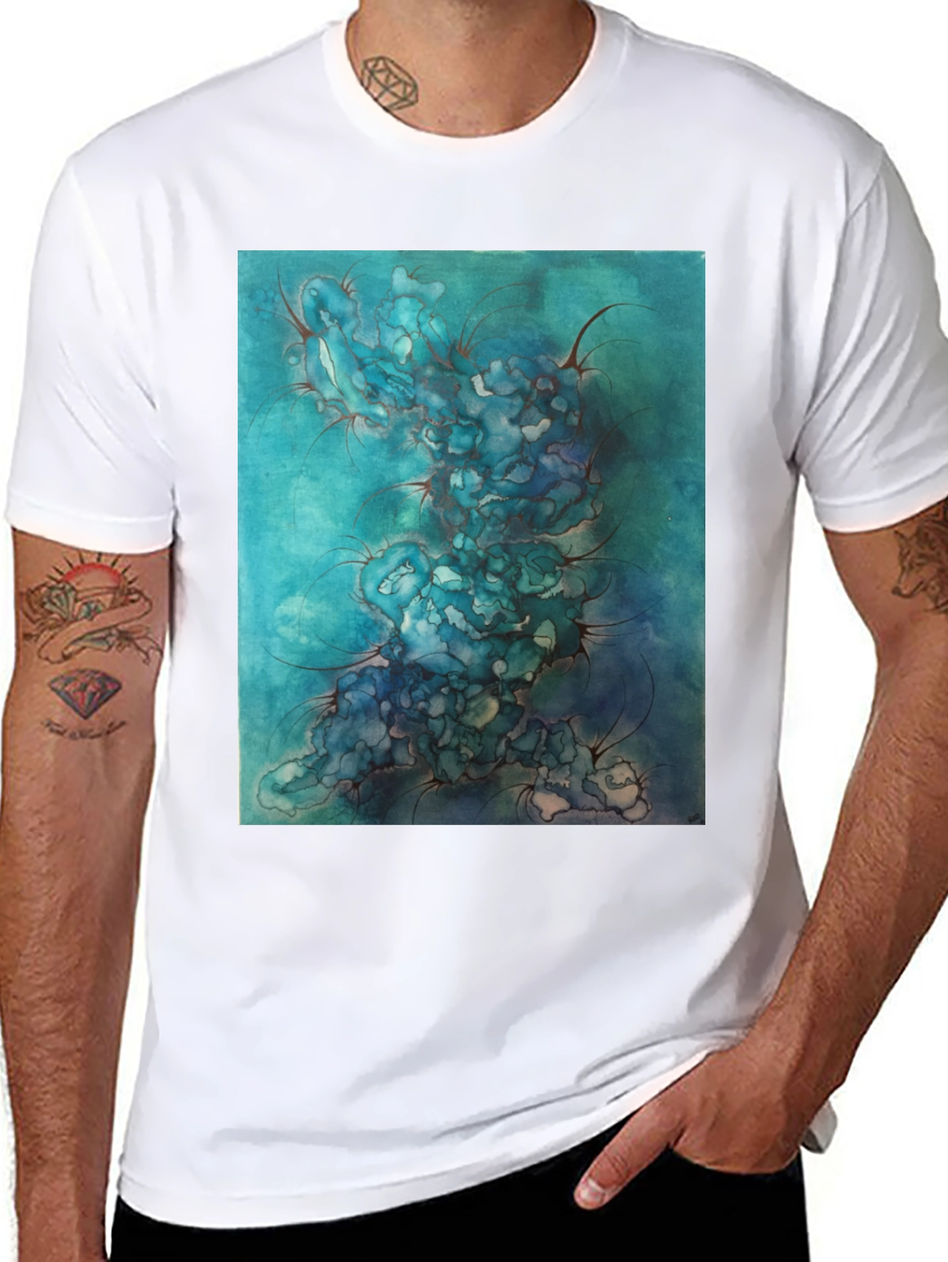 Abstract Watercolor Art Tee