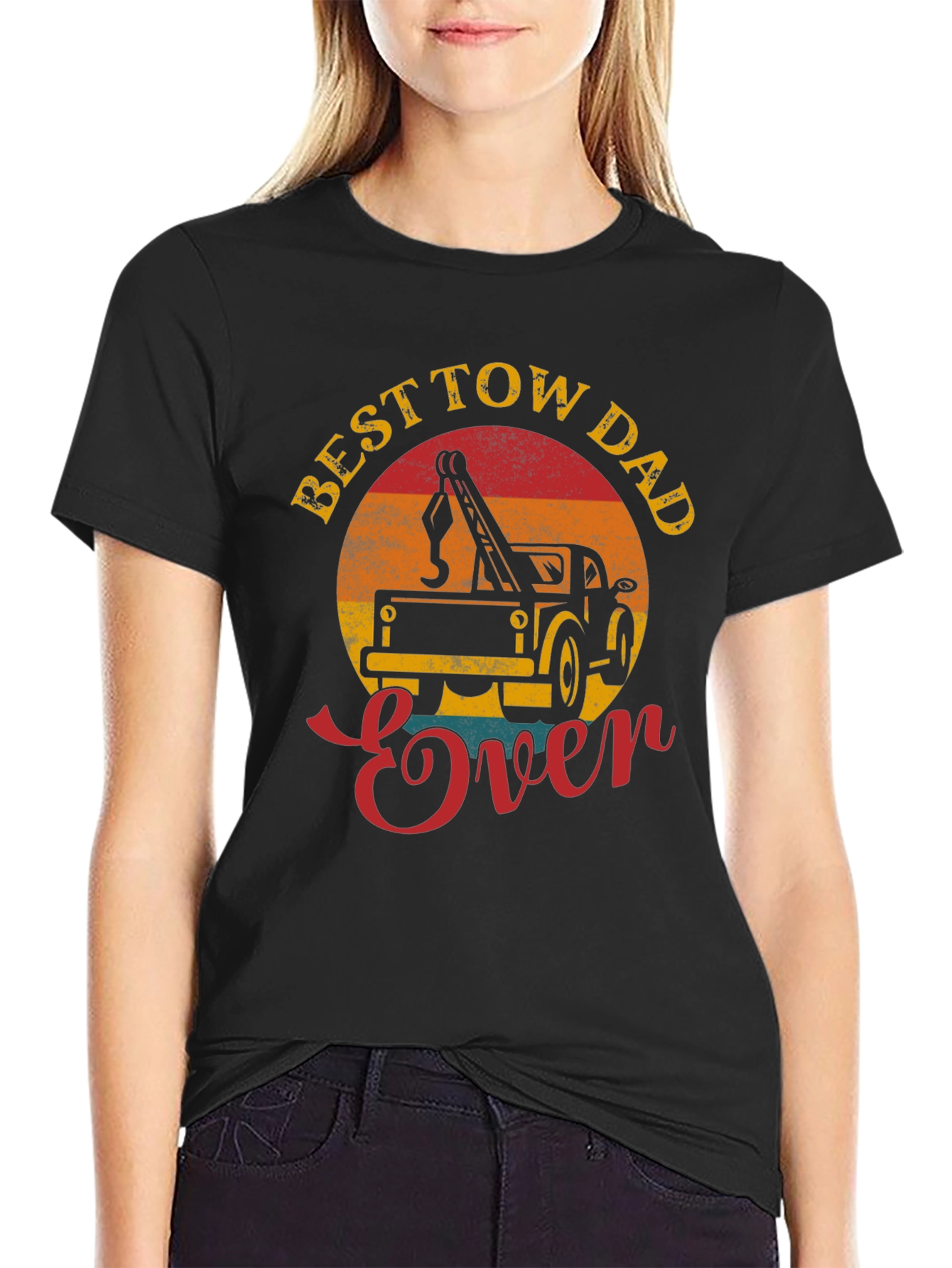 Best Tow Dad Ever T-Shirt -  Vintage Tow Truck Tee