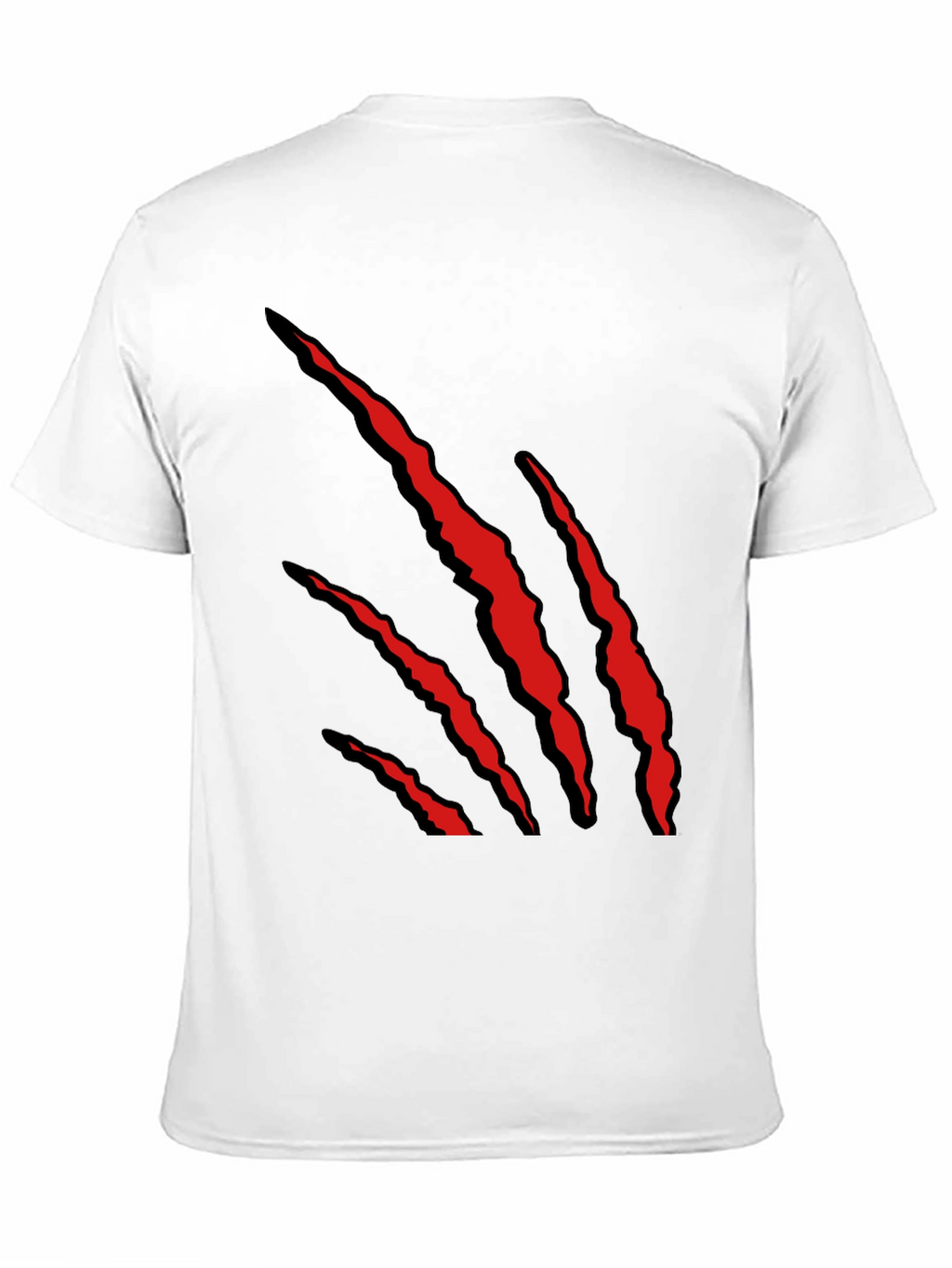 Mens Black T-Shirt with Red Claw Graphic