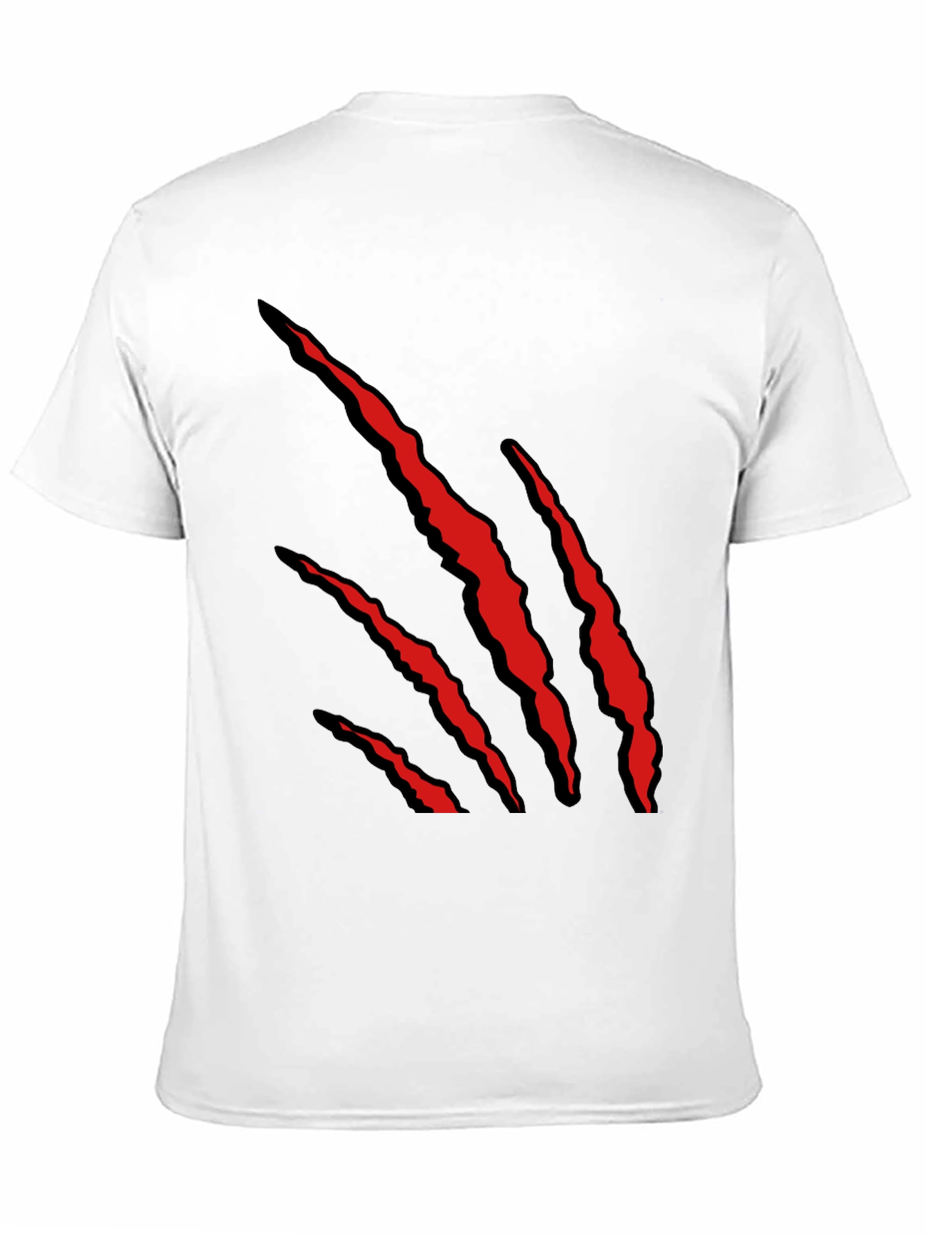 Mens Black T-Shirt with Red Claw Graphic